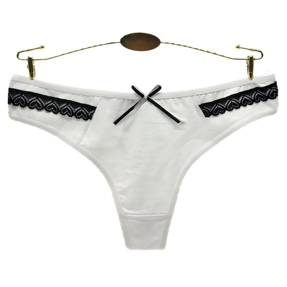 6-Pack Women's Cotton Thong Panties Thongs - Picture 8 of 8